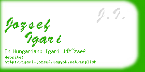 jozsef igari business card